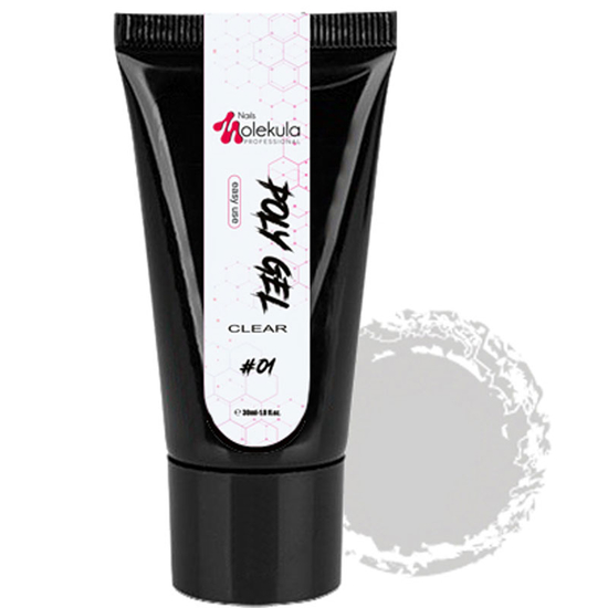 Полігель Molekula Poly Gel №01 Clear прозорий 30 мл, Колір: Clear2