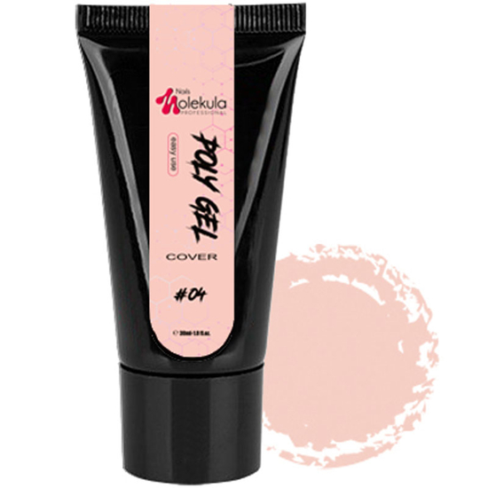 Полігель Molekula Poly Gel №04 Cover бежево-рожевий, напівпрозорий, 30 мл, Колір: Cover