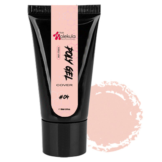 Полігель Molekula Poly Gel №04 Cover бежево-рожевий, напівпрозорий, 15 мл2
