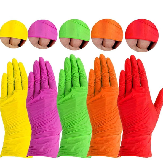 Перчатки нитрил неопудренные нестерильные MediOk Style Rainbow 100 шт, S, Размер: S2