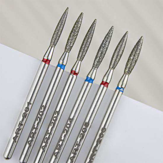 Фреза алмазная ART 204 пламя синее 023, Форма: Пламя, Цвет: Синий, Диаметр: 2,3 мм2