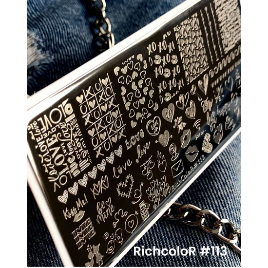 Пластина для стемпінгу RichColor-113, Колір: 113