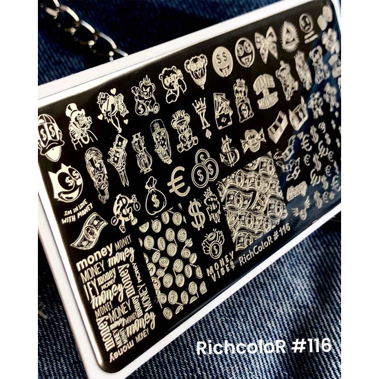 Пластина для стемпінгу RichColor-116, Колір: 116