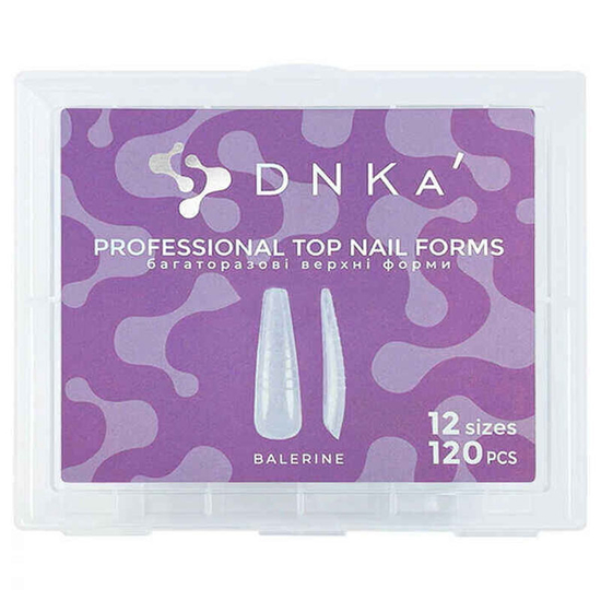 Верхні форми для нарощування нігтів DNKa Professional Top Nail Forms, балерина, 120 шт
