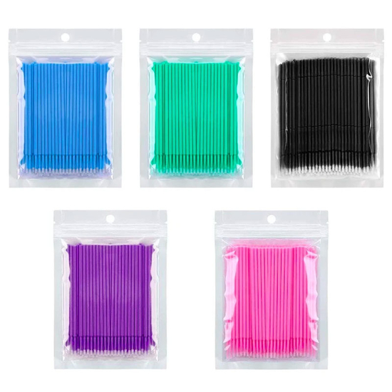 Одноразовые микробраши (микроаппликаторы) в пакете 100 шт./уп, цвет в ассортименте2