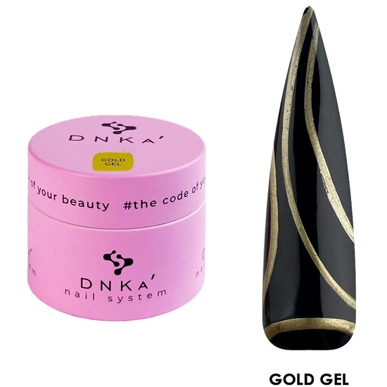 Гель-фарба для нігтів DNKa Gold Gel, 5 мл, Колір: Gold