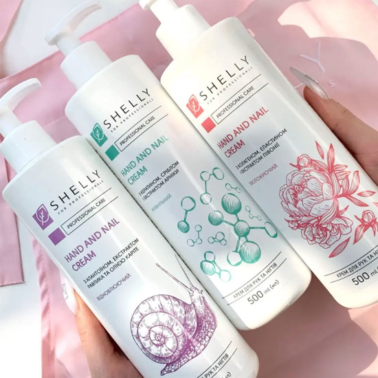 Крем для рук і нігтів Shelly, що відновлює з алантоїном, екстрактом равлика та олією карите 250 мл2