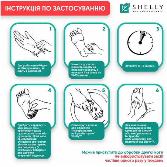 Пінний експрес-розм'якшувач для педикюру Shelly М'яке лезо 150 мл3