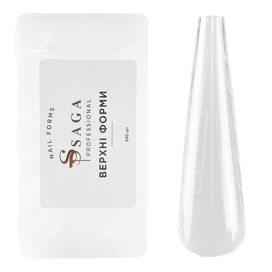 Верхние формы для наращивания SAGA Top Nail Forms Ballerina 240 шт, Размер: Ballerina