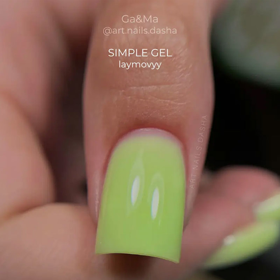Гель для зміцнення та нарощування GaMa Simple Gel Laymovyy 15 мл, Об`єм: 15 мл, Колір: Laymovyy6