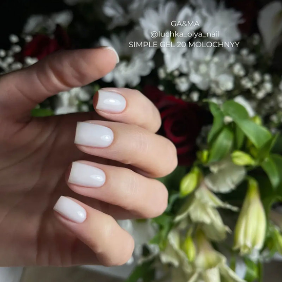Гель для зміцнення та нарощування GaMa Simple Gel №020 Molochnyy 30 мл, Об`єм: 30 мл, Колір: 0206