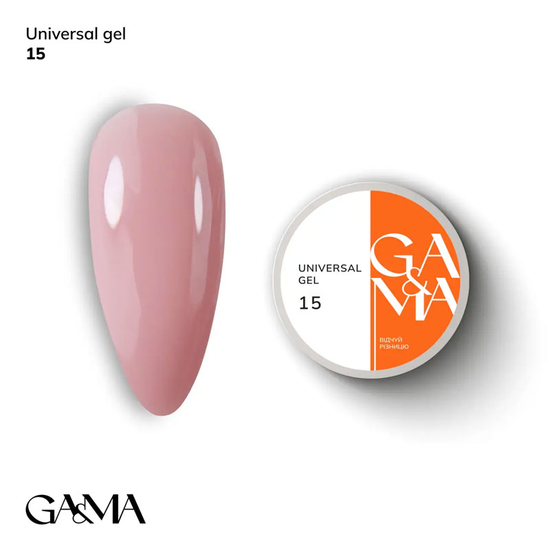 Універсальний гель GaMa Universal Gel №015 30 мл, Об`єм: 30 мл, Колір: 015