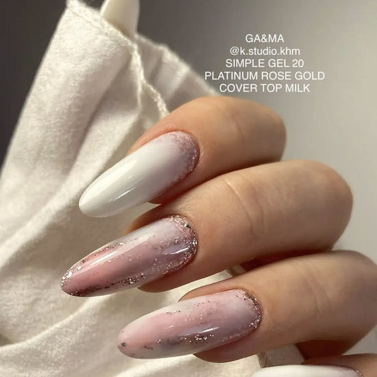 Гель для зміцнення та нарощування GaMa Simple Gel №020 Molochnyy 30 мл, Об`єм: 30 мл, Колір: 0204