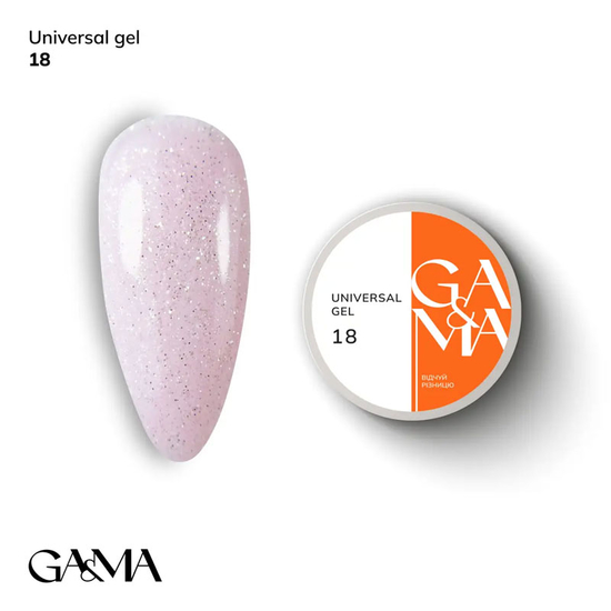 Універсальний гель GaMa Universal Gel №018 30 мл, Об`єм: 30 мл, Колір: 018