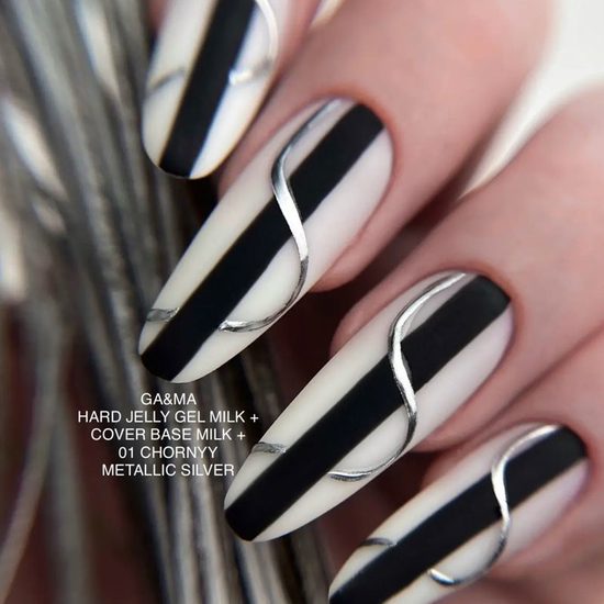 Гель для нарощування моделюючий GaMa Hard Jelly Gel Milk 30 мл, Об`єм: 30 мл, Колір: Milk5