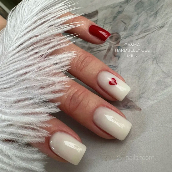 Гель для нарощування моделюючий GaMa Hard Jelly Gel Milk 30 мл, Об`єм: 30 мл, Колір: Milk6