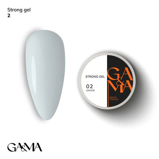 Гель для укрепления и наращивания GaMa Strong Gel №002 Snow 30 мл, Объем: 30 мл, Цвет: 002
