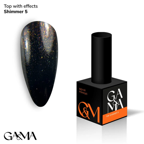 Топ із шимером GaMa Top Shimmer №05 10 мл, Об`єм: 10 мл
, Колір: 05