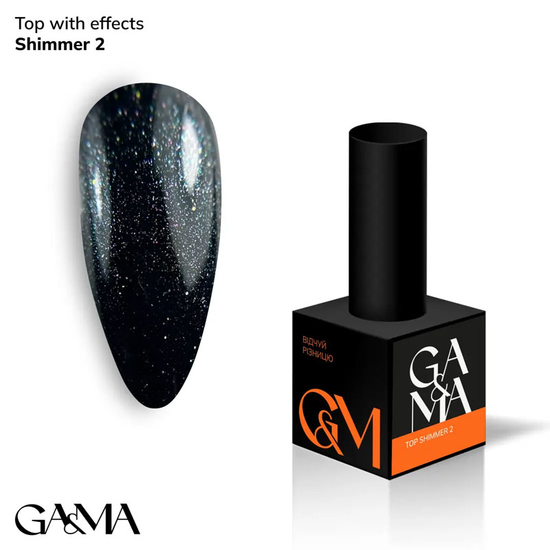 Топ із шиммером GaMa Top Shimmer №02 10 мл, Об`єм: 10 мл
, Колір: 02