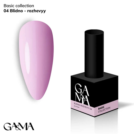Гель-лак GaMa Gel ​Polish Basic collection 004 blidno-rozhevyy 10 мл, Цвет: 004
