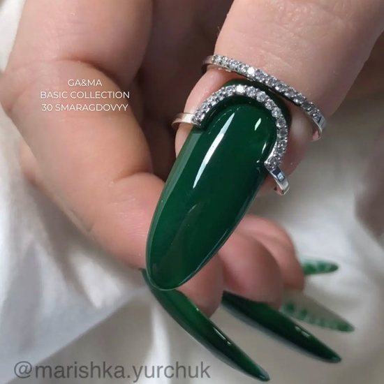 Гель-лак GaMa Gel ​Polish Basic collection 030 smaragdovyy 10 мл, Цвет: 0308