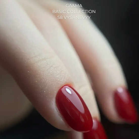 Гель-лак GaMa Gel ​Polish Basic collection 058 vyshnevyy 10 мл, Цвет: 0587