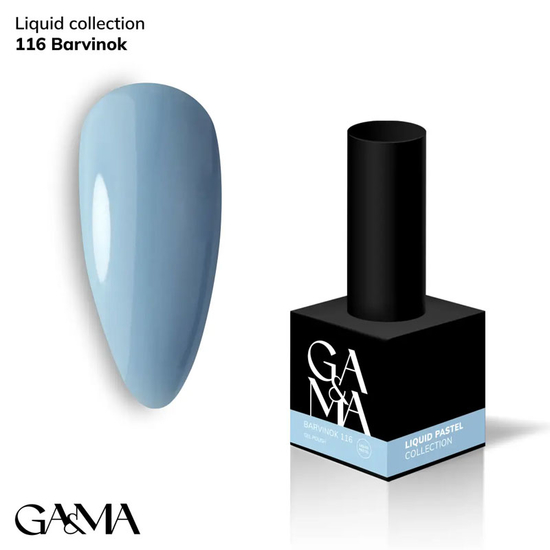 Гель-лак GaMa Gel ​Polish Liquid pastel 116 barvinok 10 мл, Цвет: 116
