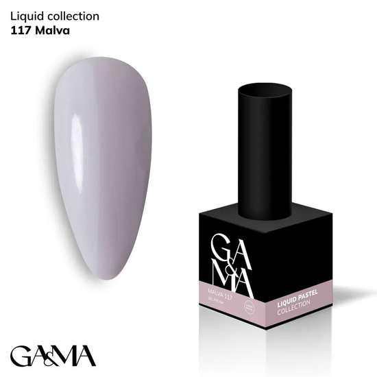 Гель-лак GaMa Gel ​Polish Liquid pastel 117 Malva 10 мл, Цвет: 117