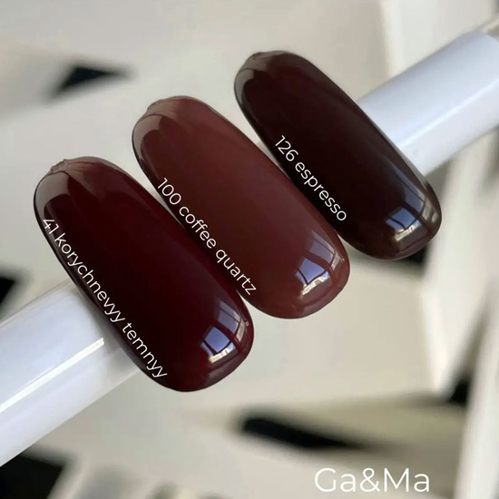 Гель-лак GaMa Gel Polish Basic collection 041 корихневий темний 10 мл, Колір: 0412