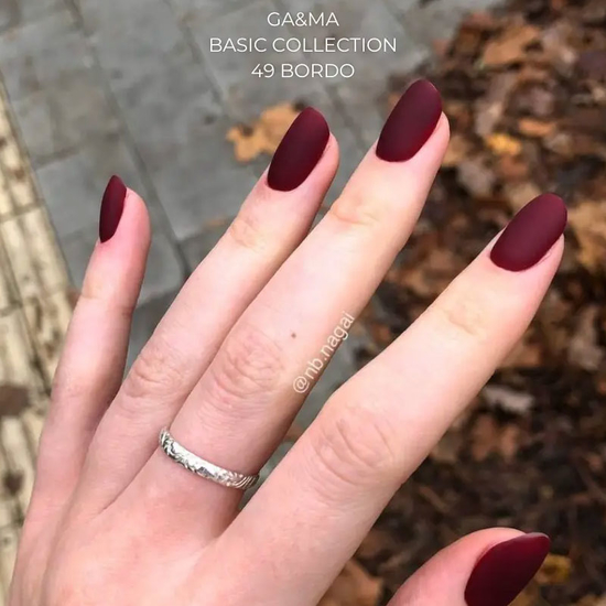 Гель-лак GaMa Gel Polish Basic collection 049 bordo 10 мл, Колір: 0498