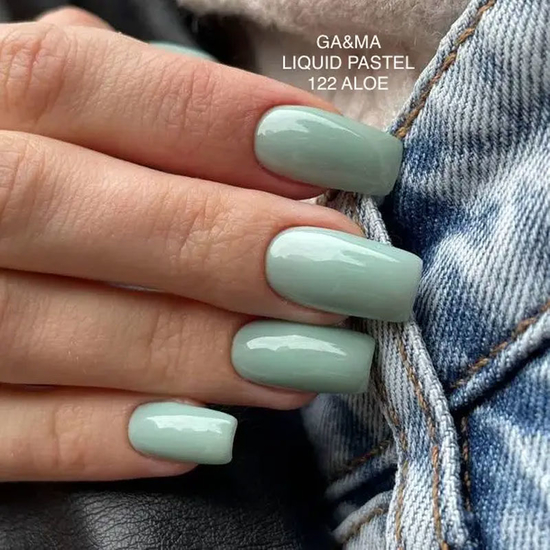 Гель-лак GaMa Gel ​Polish Liquid pastel 122 Aloe 10 мл, Цвет: 1223