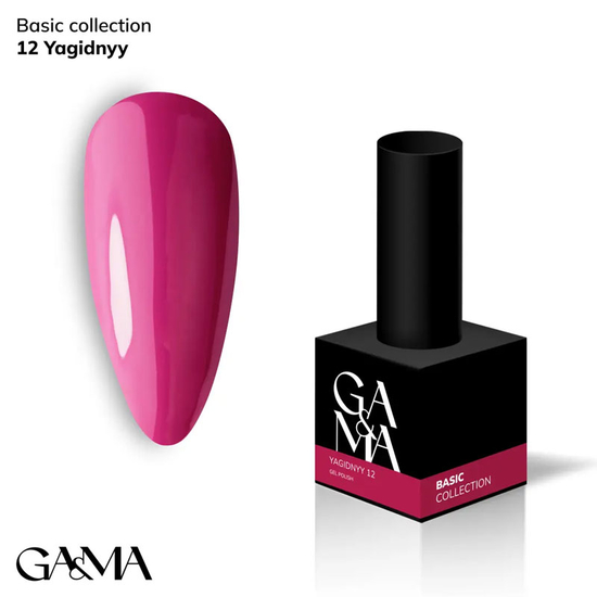 Гель-лак GaMa Gel Polish Basic collection 012 yagidnyy 10 мл, Колір: 012