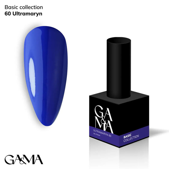 Гель-лак GaMa Gel Polish Basic collection 060 ultramaryn 10 мл, Колір: 060