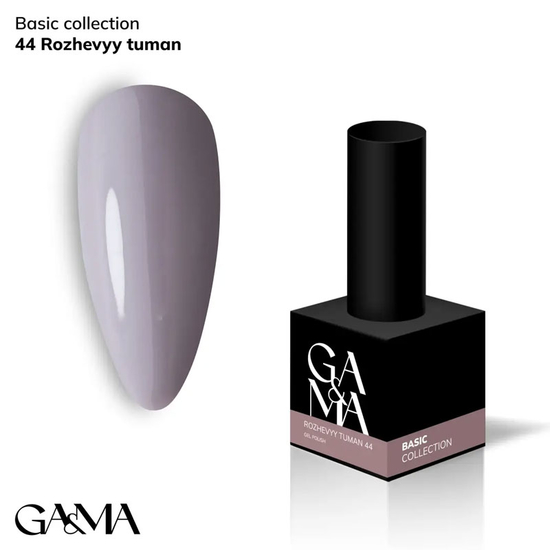 Гель-лак GaMa Gel Polish Basic collection 044 rozhevyy tuman 10 мл, Колір: 044