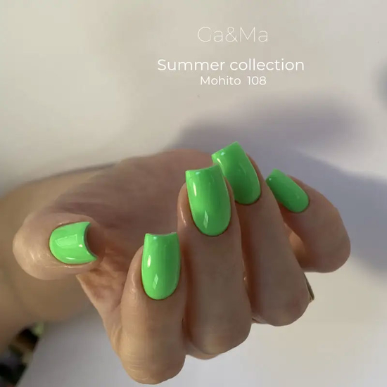 Гель-лак GaMa Gel Polish Summer collection 108 Mohito 10 мл, Колір: 1087