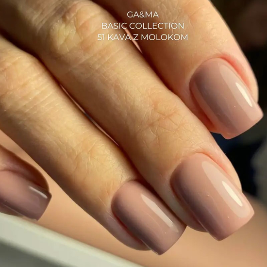 Гель-лак GaMa Gel Polish Basic collection 051 kava z molokom 10 мл, Колір: 0517