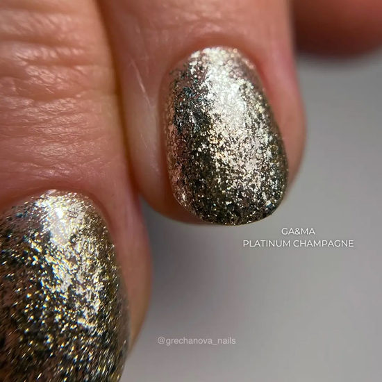 Гель для дизайну рідка фольга GaMa Platinum Champagne 5 мл, Колір: Champagne3