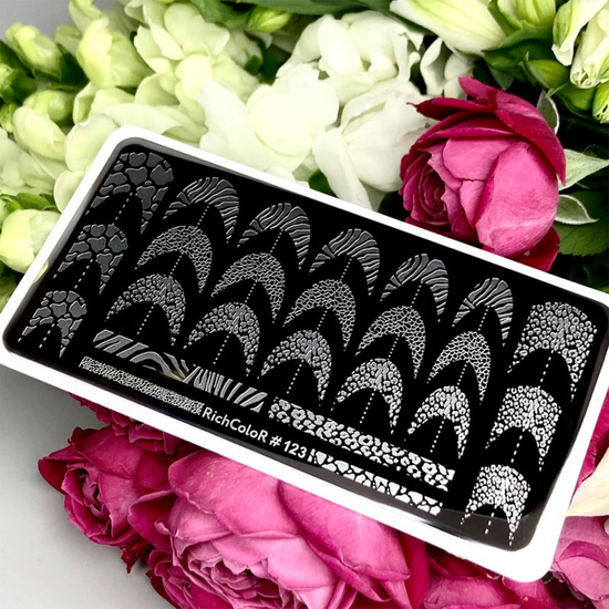 Пластина для стемпінгу RichColor-123, Колір: 1234