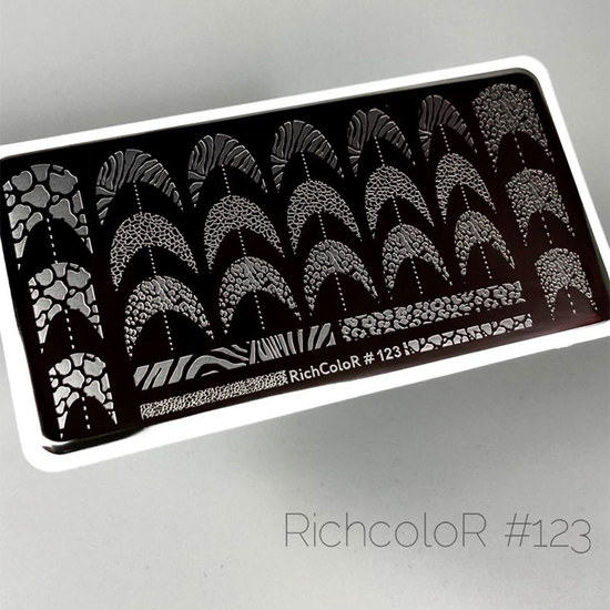 Пластина для стемпінгу RichColor-123, Колір: 1232