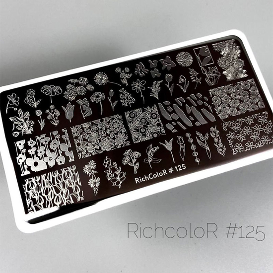 Пластина для стемпінгу RichColor-125, Колір: 1252