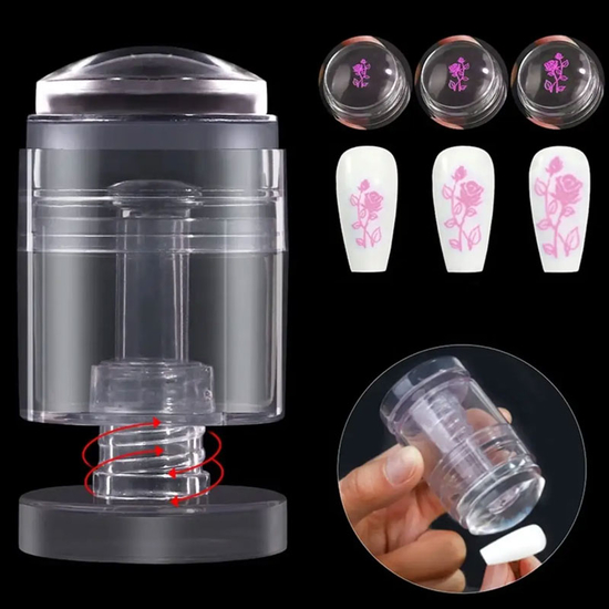 ​Прозорий штамп для стемпінгу з поворотним механізмом для регулювання розміру малюнка4