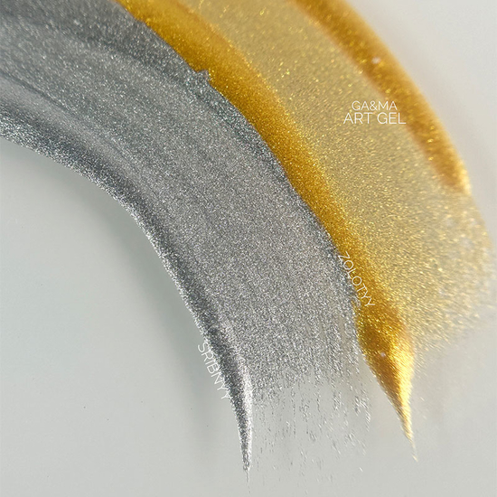 Гель-фарба для дизайну GaMa Art gel Sribnyy 5 мл, Колір: Sribnyy2