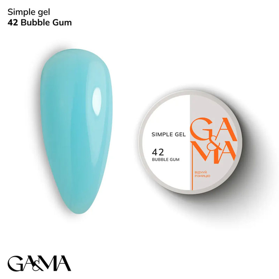 Гель для укрепления и наращивания GaMa Simple Gel №042 Bubble Gum 15 мл, Объем: 15 мл, Цвет: 042