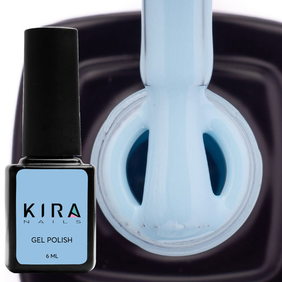 Гель-лак Kira Nails №130 (ніжно-блакитний, емаль), 6 мл2