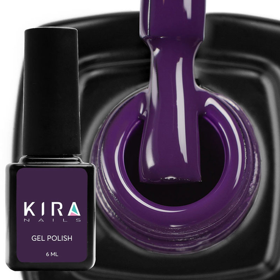 Гель-лак Kira Nails №157 (темно-фіолетовий, емаль), 6 мл2