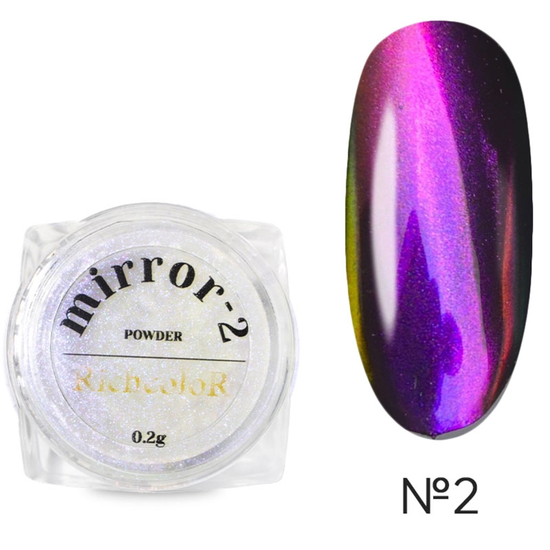 Втирка для ногтей RichColoR Mirror 02, 0,2 г, Цвет: 02
