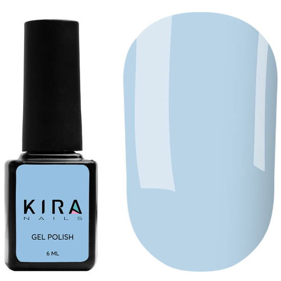 Гель-лак Kira Nails №130 (ніжно-блакитний, емаль), 6 мл