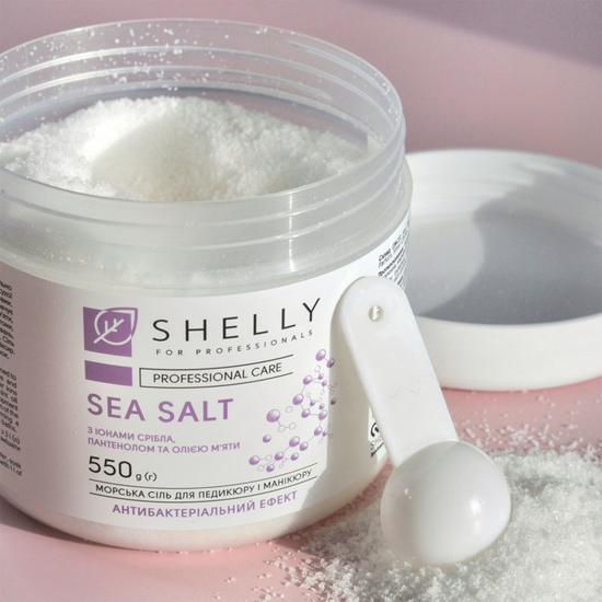 Соль для ванн с ионами серебра, пантенолом и маслом мяты Shelly 550 г, Объем: 550 г, Аромат: з іонами срібла, пантенолом та олією м'яти2