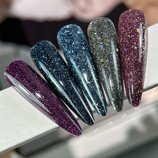Гель-лак светоотражающий SAGA Fiery Gel №01, 8 мл, Цвет: 018