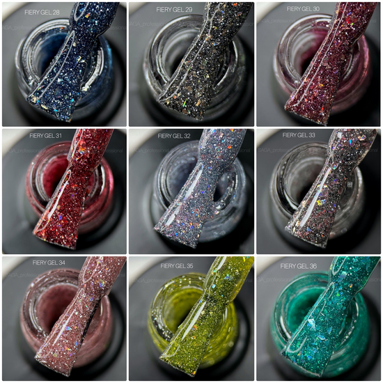 Гель-лак светоотражающий SAGA Fiery Gel №01, 8 мл, Цвет: 0115